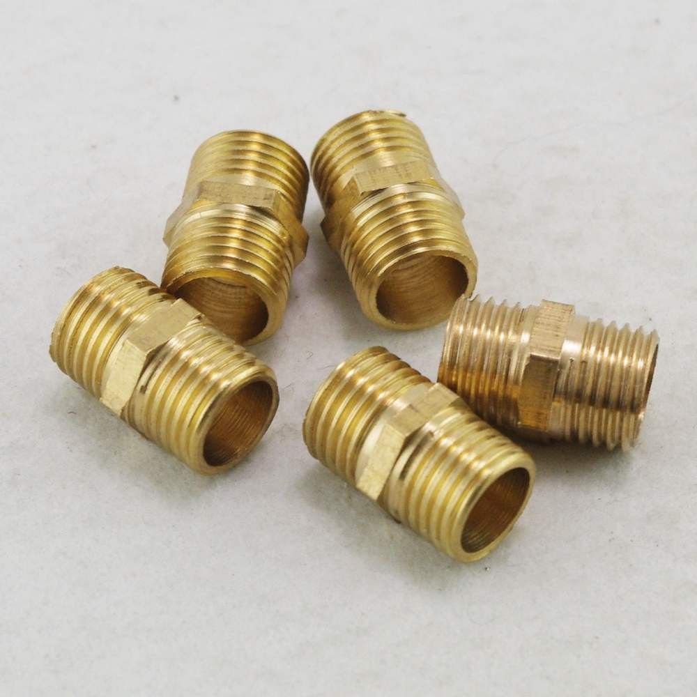 5PCS 1" BSPP Connection straight Male Pipe Brass Adapter Coupler Connector