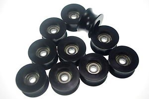 (10)8*40*20.7mm 0840UU 8mm Groove Guide Pulley Sealed Rail BallBearing 8*40*20.7