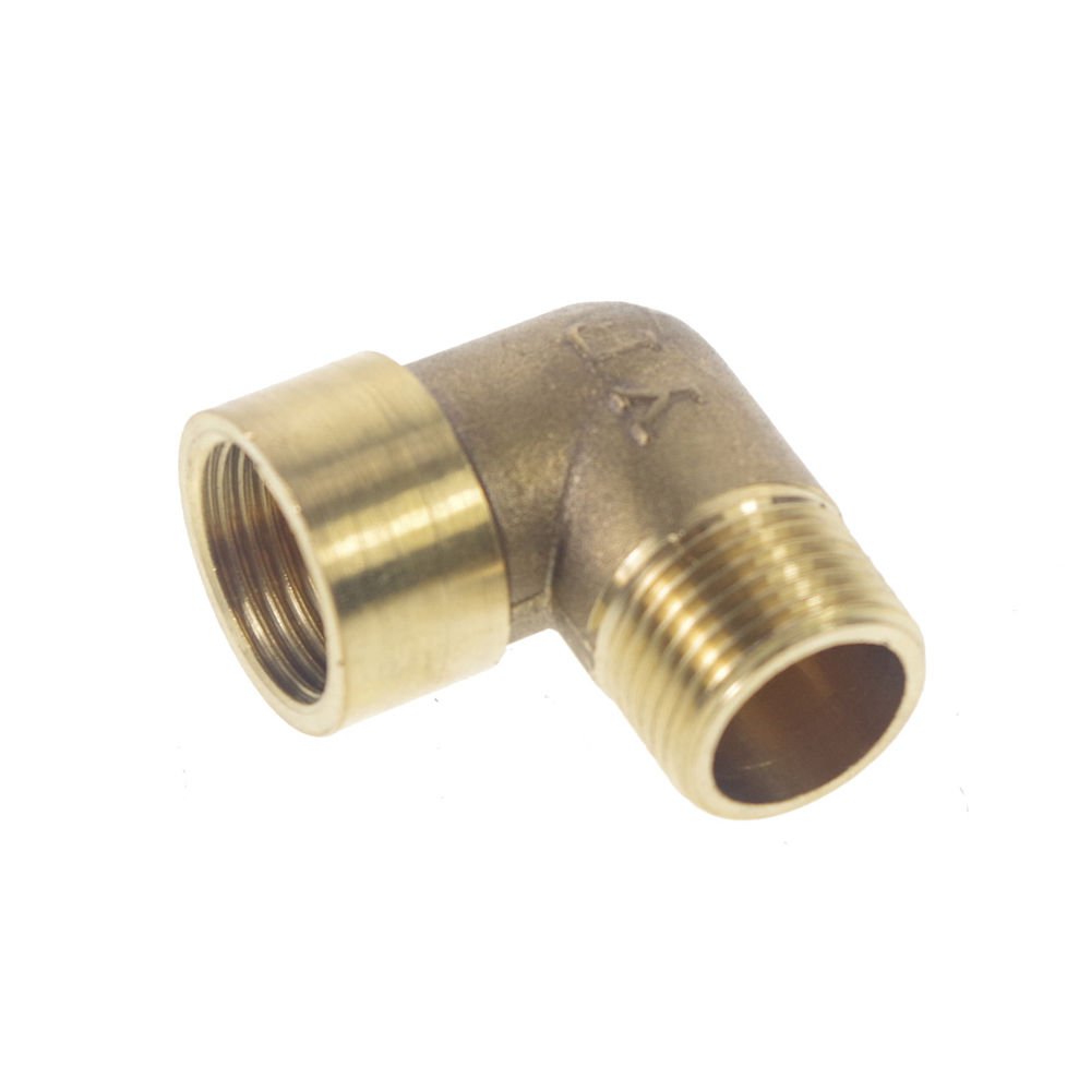 4PCS3/8" BSPP Connection Elbow Female-Male Pipe Brass Adapter Coupler Connector