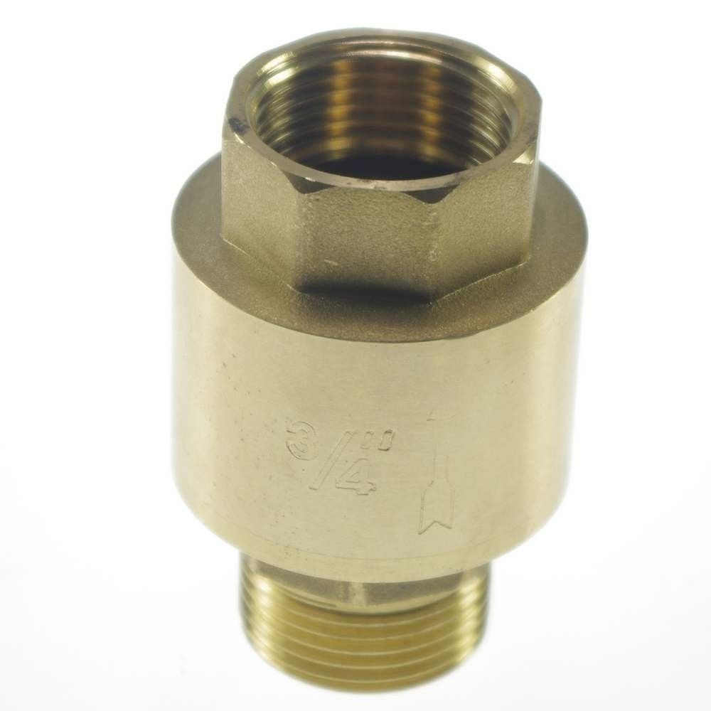 1PCS Brass 3/4" Female Male BSPP Thread In-Line Check Valve Spring Vertical