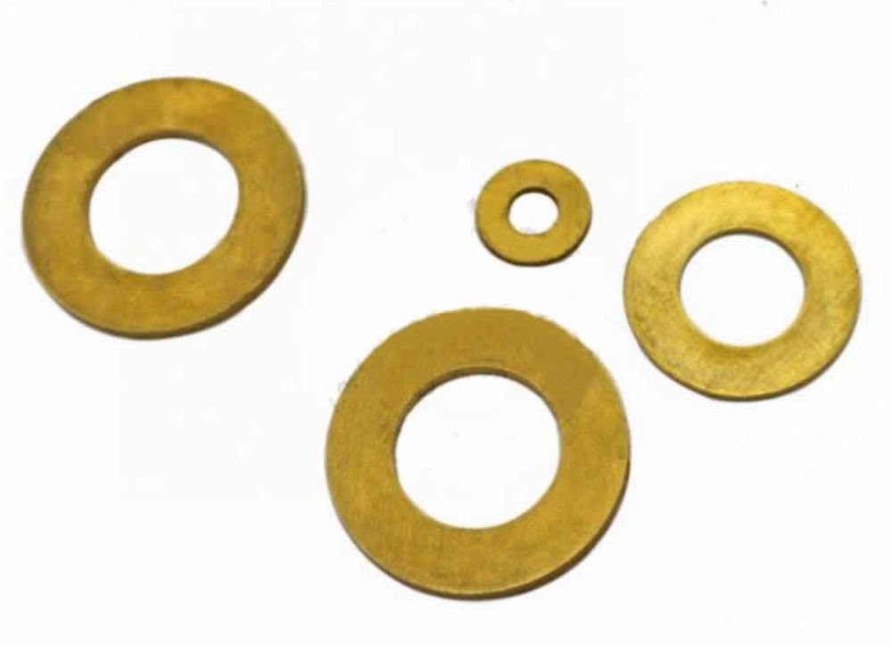 (100) Standard Metric Brass Flat Thick Washers M3(ID)x 6(OD)x 0.5mm Thick