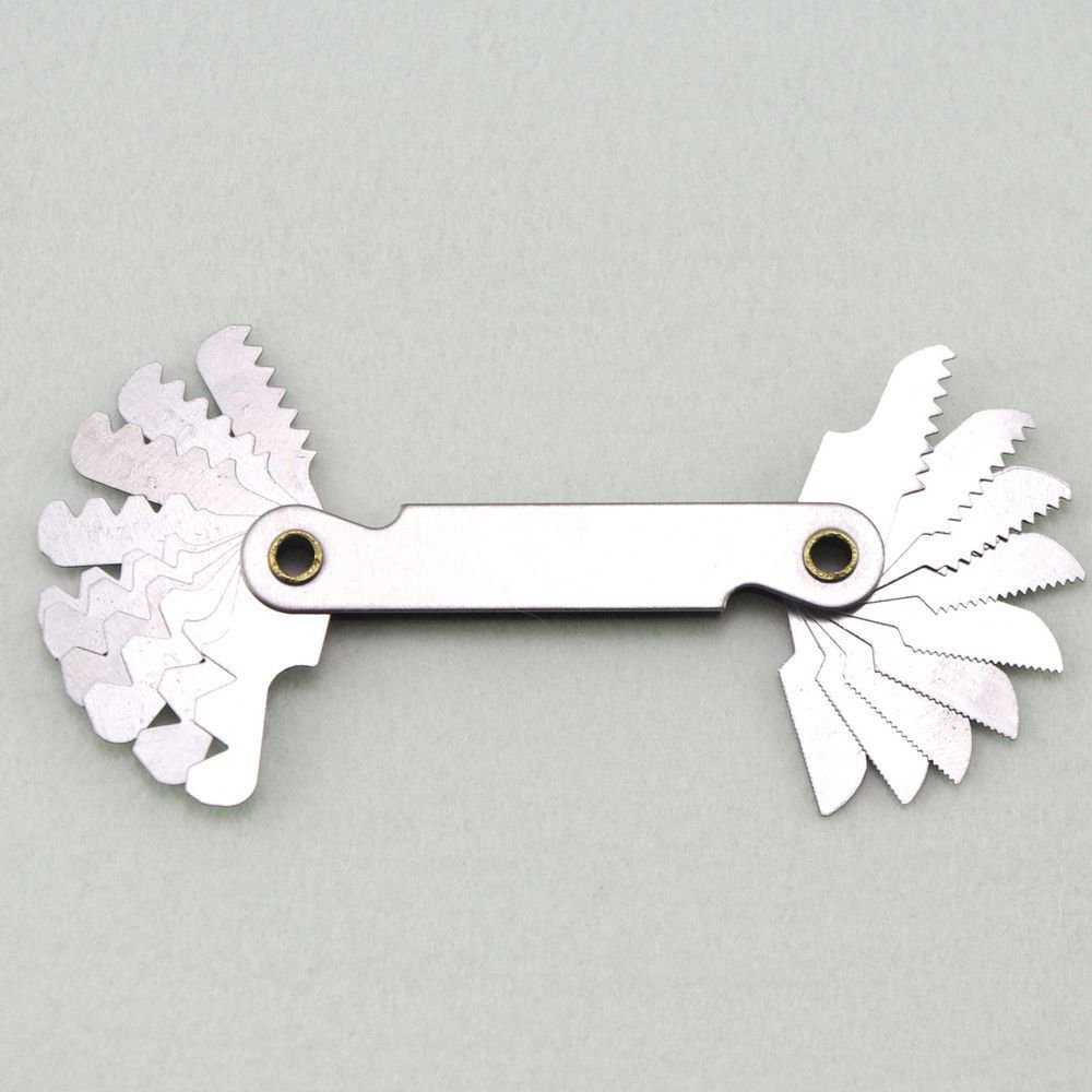 Stainless Steel Metric Screw Pitch 60° Thread Measuring Gage Gauge 0.5mm-7mm