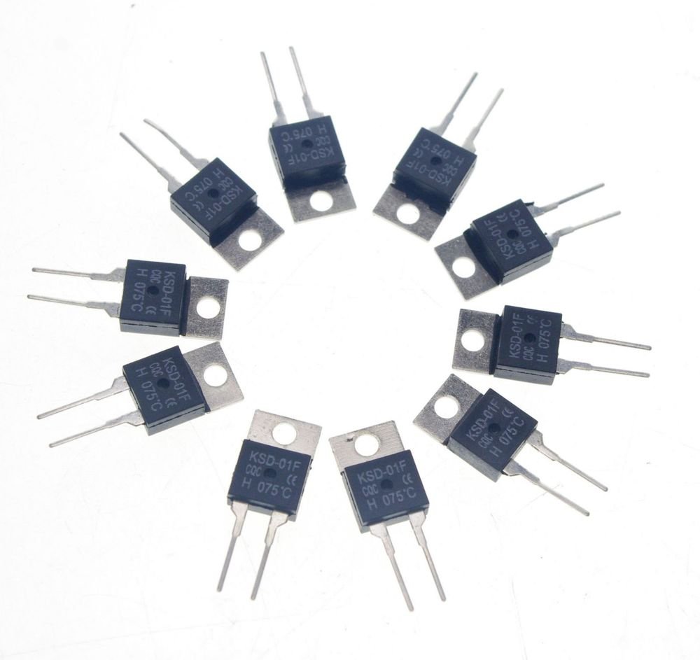 10PCS KSD-01F NC 50 Celsius TO-220 Temperature Switch Controllor Thermostat 250V