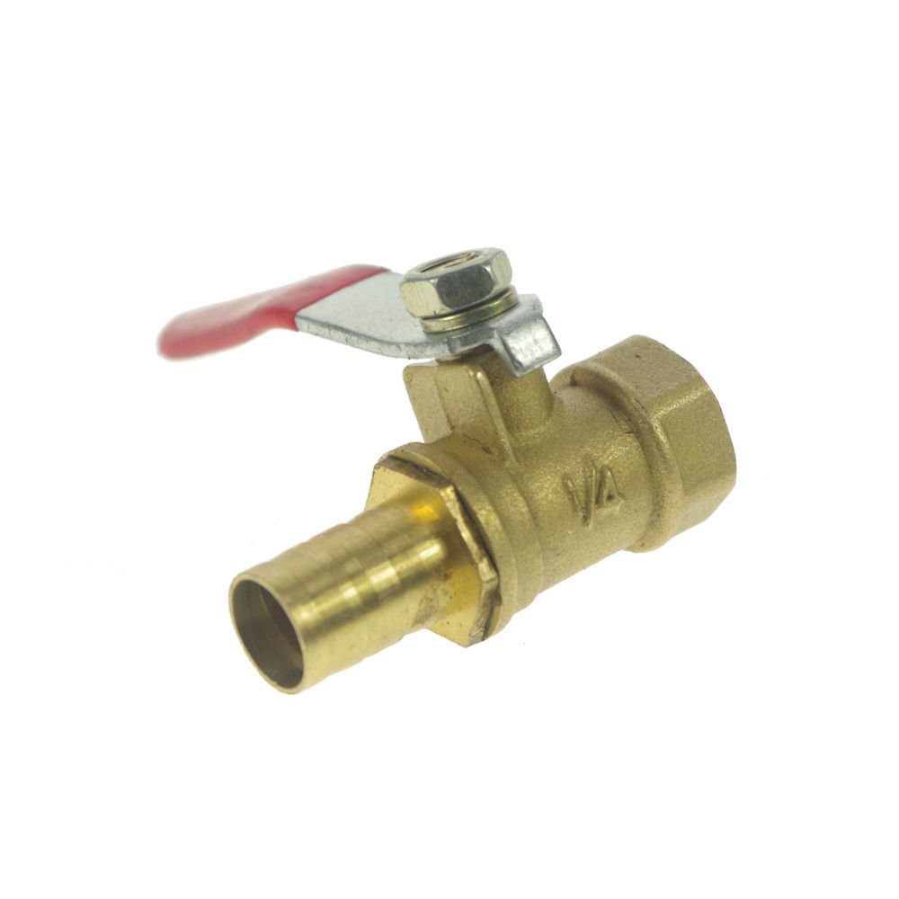 10mm Hose Barb x 1/4" BSPP Connection Female Air Brass Pipe Ball Valve
