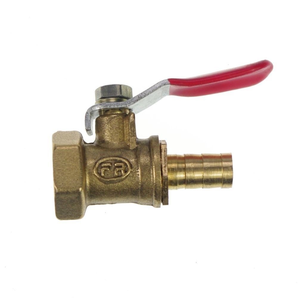 3/8" BSPP Connection Female x 8mm Hose barbed Air Brass Pipe Ball Valve
