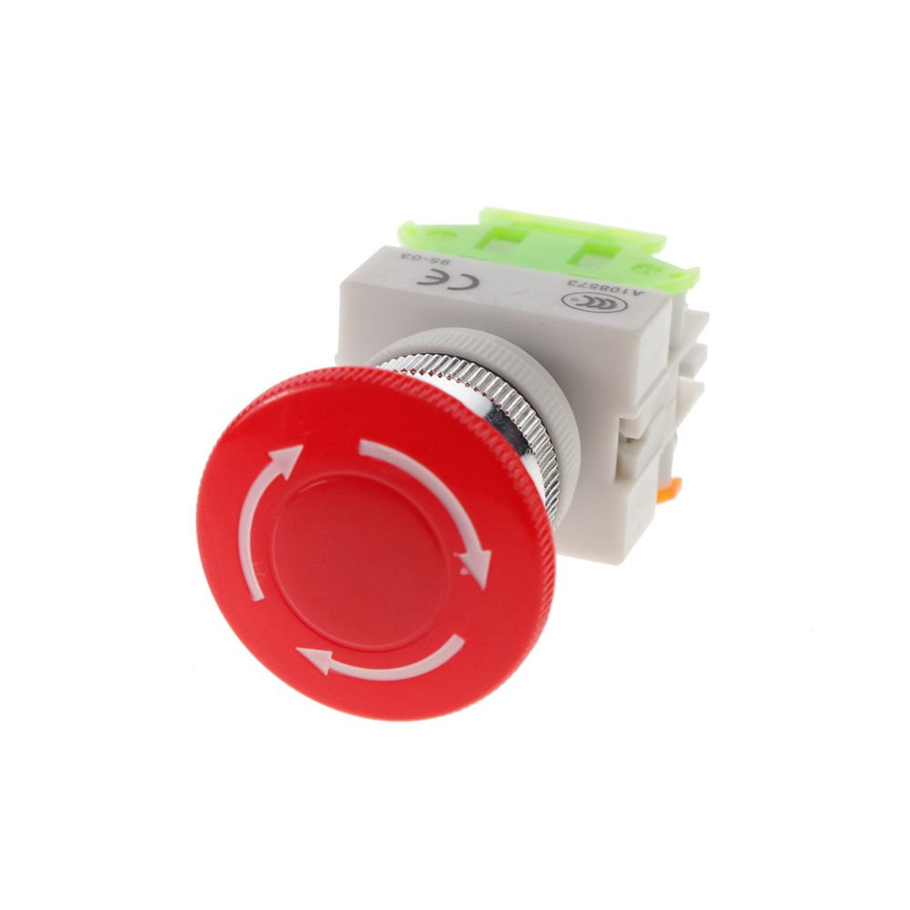 5PCS 10A CNC Emergency Stop Mushroom Pushbutton Switch