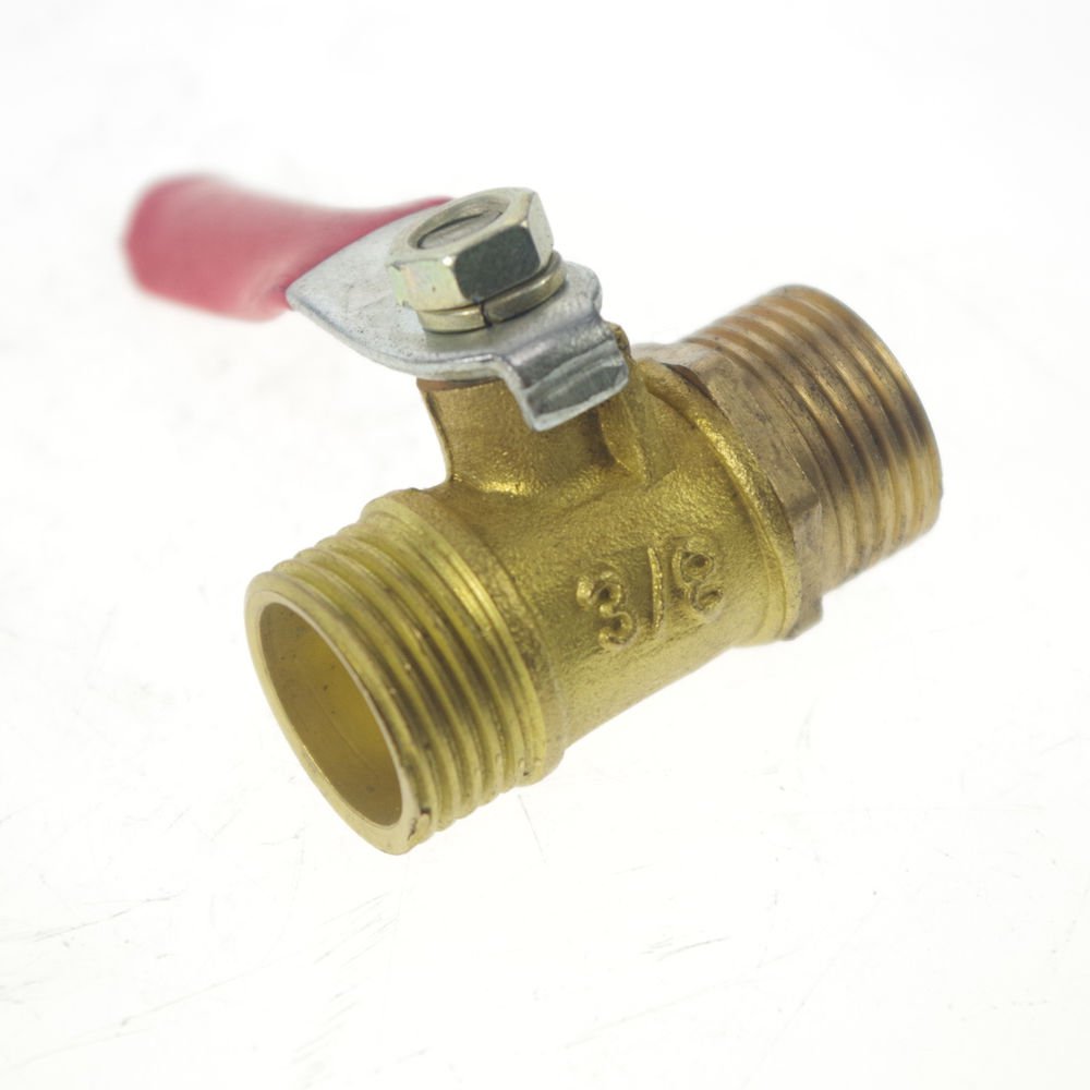 3/8" BSPP Connection Air Male-Male Full Ports Brass Pipe Ball Valve