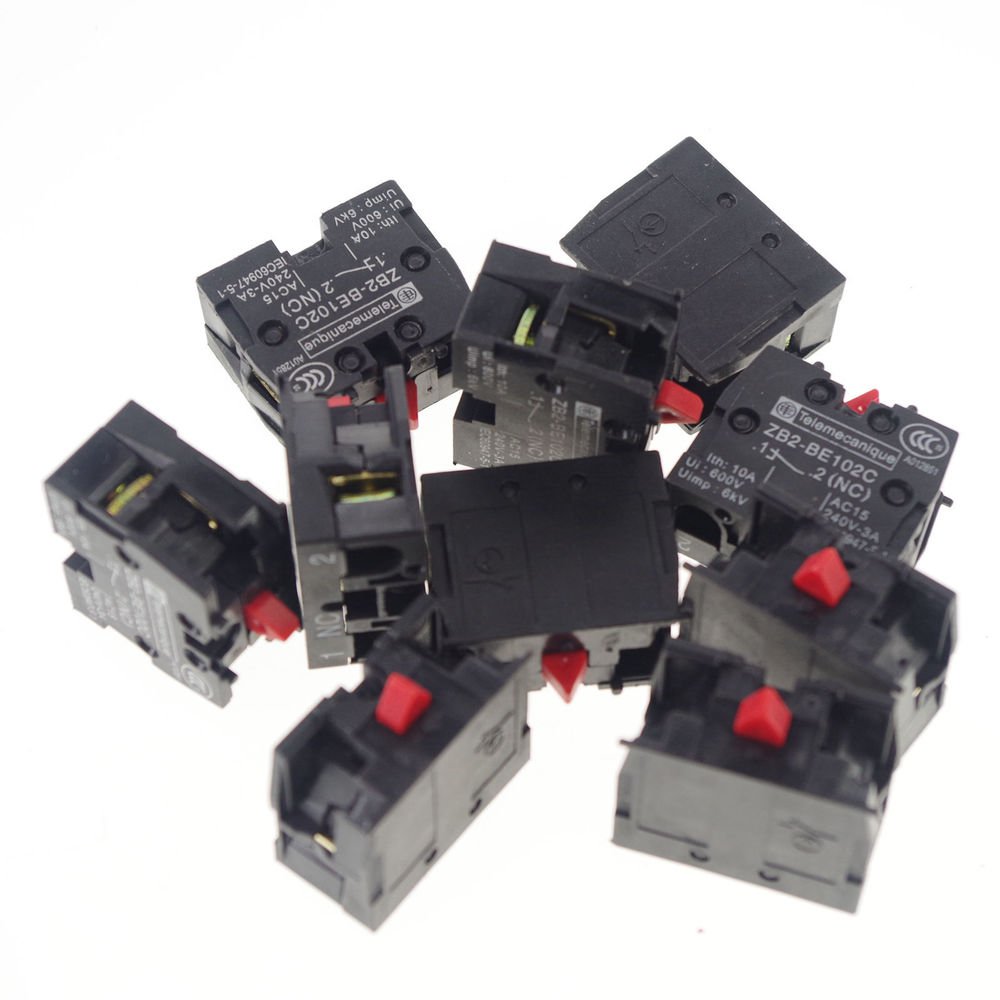 LOT OF 10 TELEMECANIQUE ZB2-BE101C NC CONTACT BLOCK REPLACES TELE 10A 400V NEW