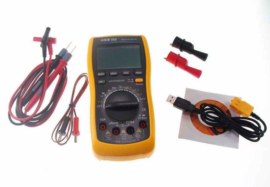Plastic Shell Ohmmeter AC DC Testing VICTOR 86B 3 3/4 Digital Multimeter