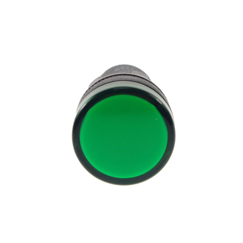 Green LED Power Indicator Signal Light 12VDC 50mm Height 22mm Diameter