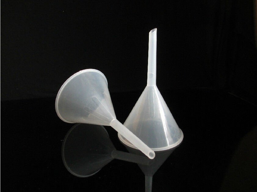 lot4 75mm plastic funnel for kitchen&lab long stem