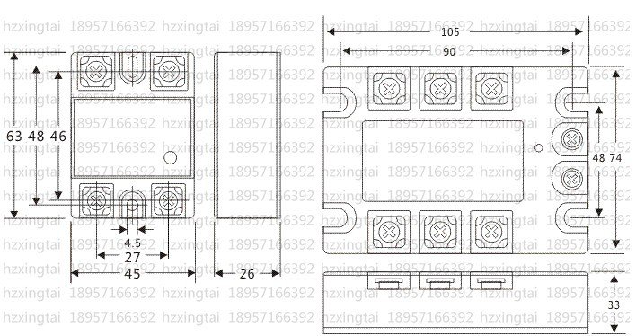 Solid State Relay SSR-40DA 40A /250V 3-32VDC