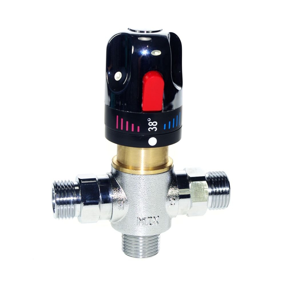 Thermostatic Mixing Valve DN15 In-line Tempering Solar Water No Scalding