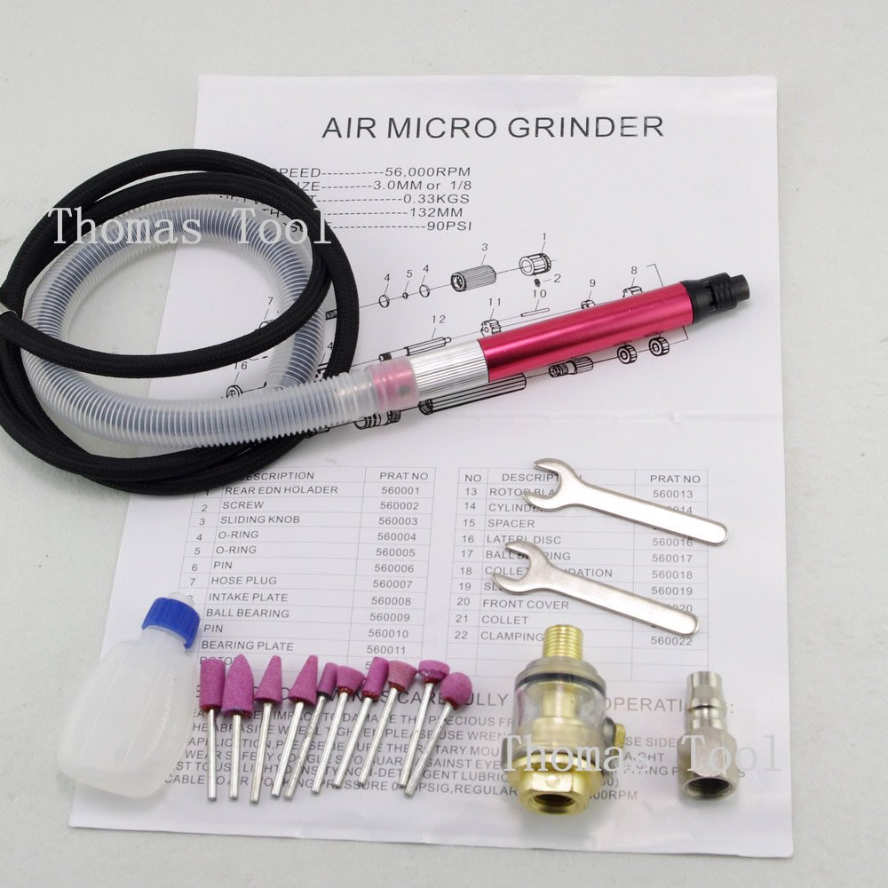 1/8'' Air Micro Grinder Air Micro Pencil Without Box 56000 RPM 90PSI