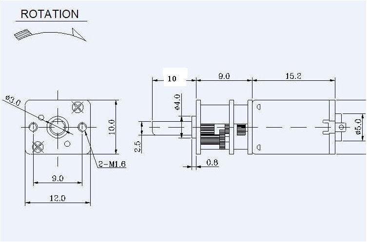 6V 50RPM Geared Gearhead DC Motor High Torque Output Heavy Duty