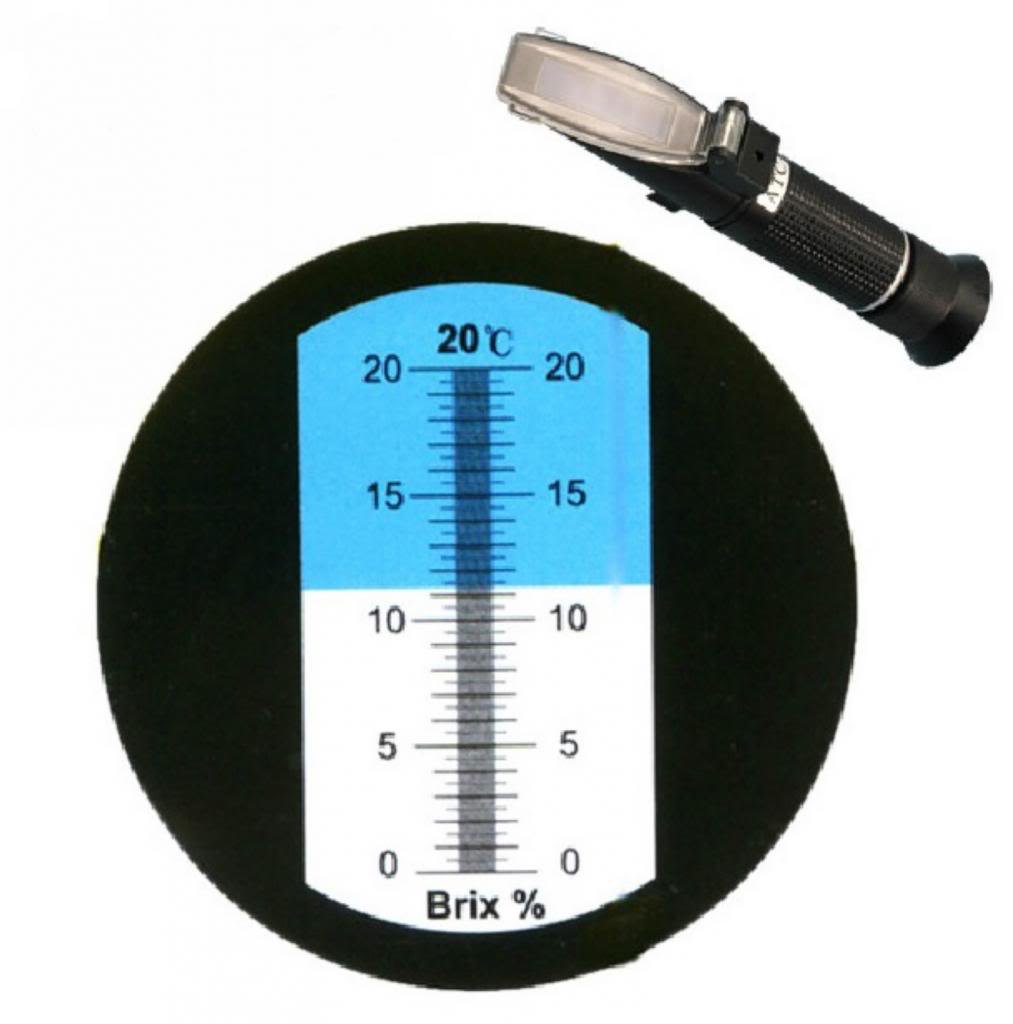 Plastic Physical optics saccharimeter refract meter 0-20% Brix