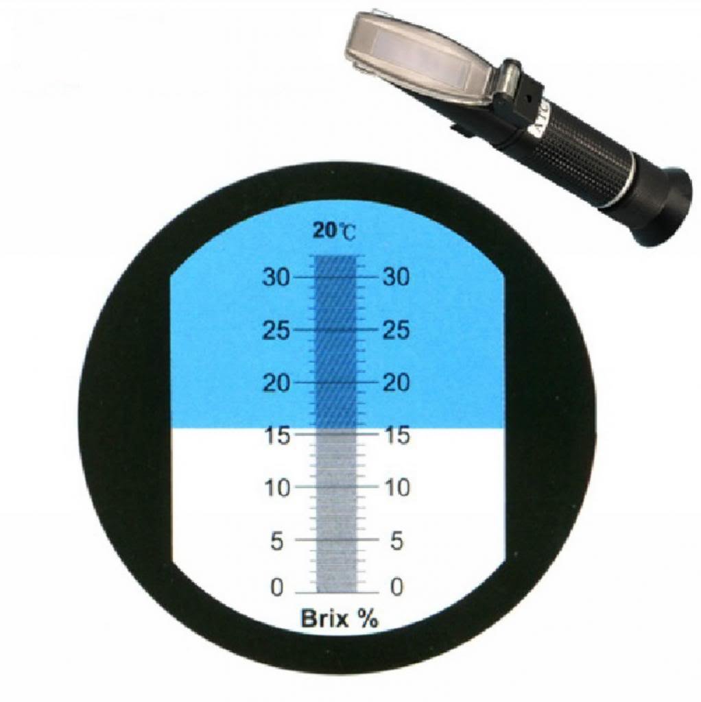 Plastic Physical optics saccharimeter refract meter 0-32% Brix