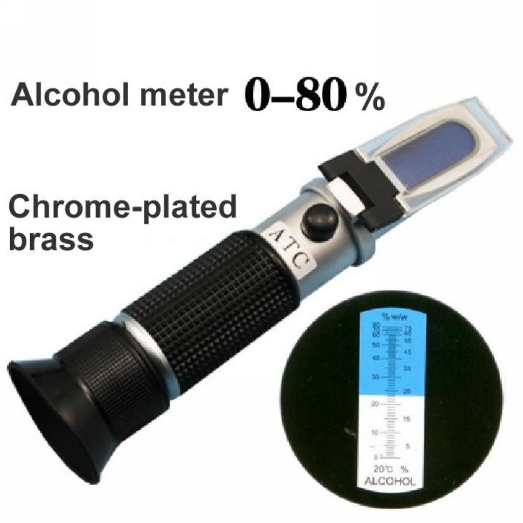 Physical optics alcohol meter refract meter 0-80% ethanol concentration meter