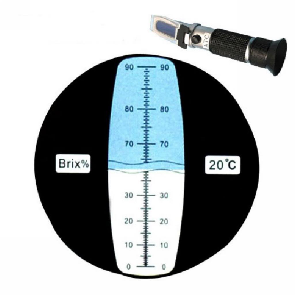 Chrome-plated brass Physical optics saccharimeter refract meter 0-90% Brix