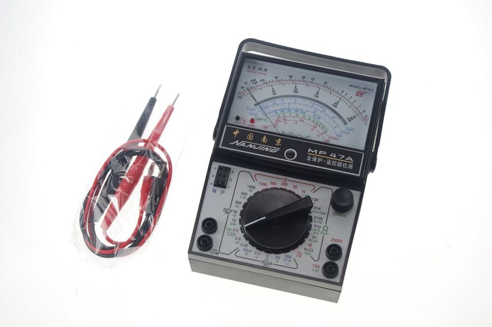 (1) Volt Ohm Amp AC DC Battery Tester Meter Gauge Analog Multimeter