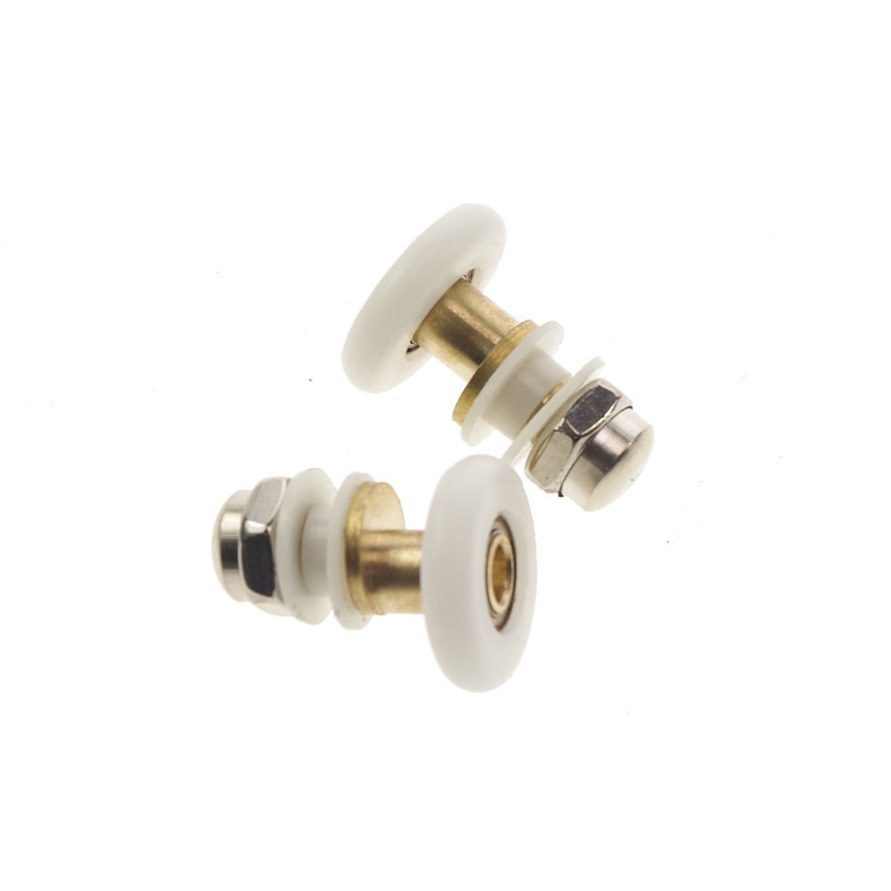 (2) 19mm-27mm Dia Partiality Shower Bath Door Rollers Runners Wheels Pulleys