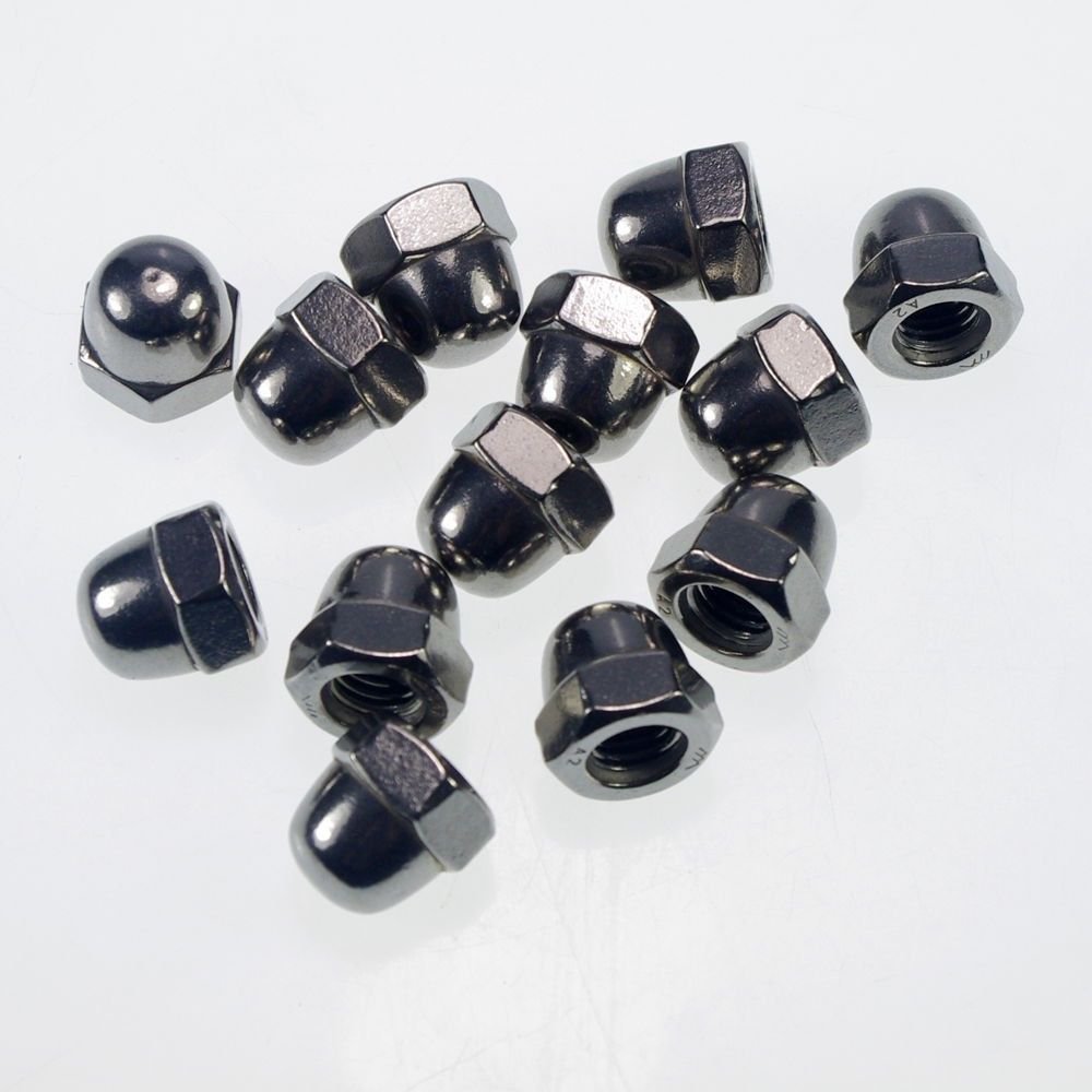 (20) Metric M6 304 Stainless Steel Hex Head Dome Cap Protection Cover Nuts
