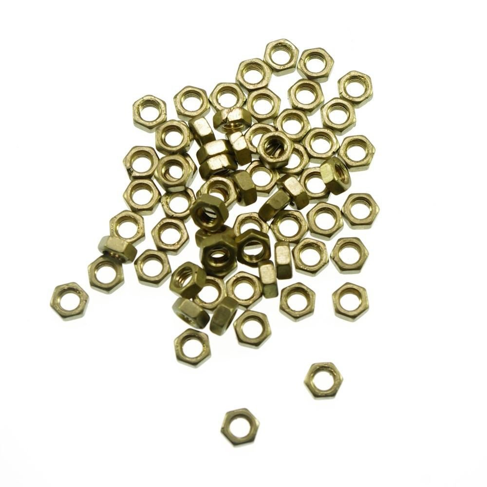 50pcs Metric Thread M2 Brass Hex Nuts Freeship To Worldwide
