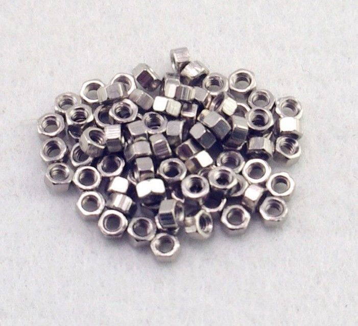 50pcs Metric Thread M1.5 Brass Hex Nuts Freeship To Worldwide