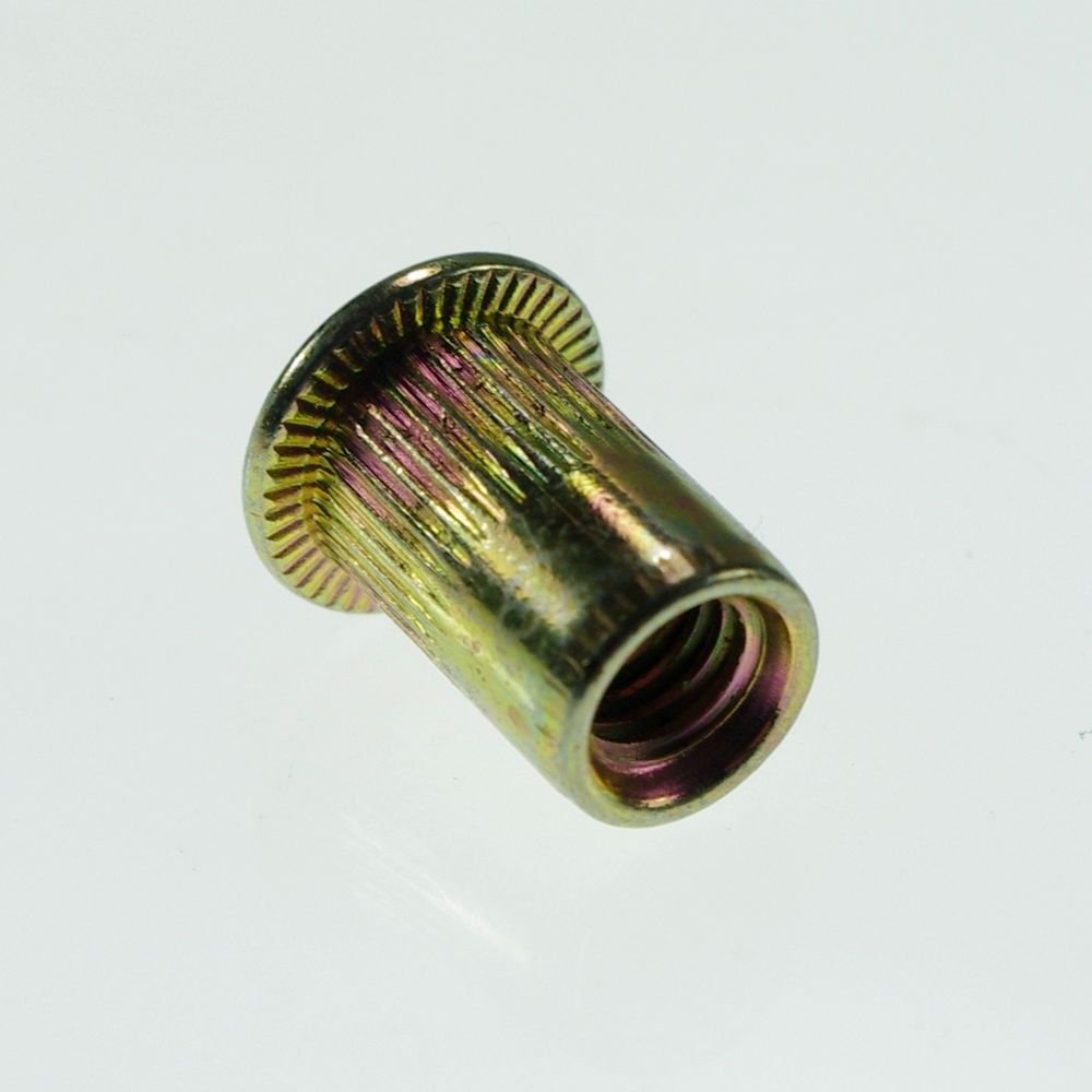 (50) Flat Head Metric Steel M3 Blind Insert Rivet Nut Rivnut Freeship