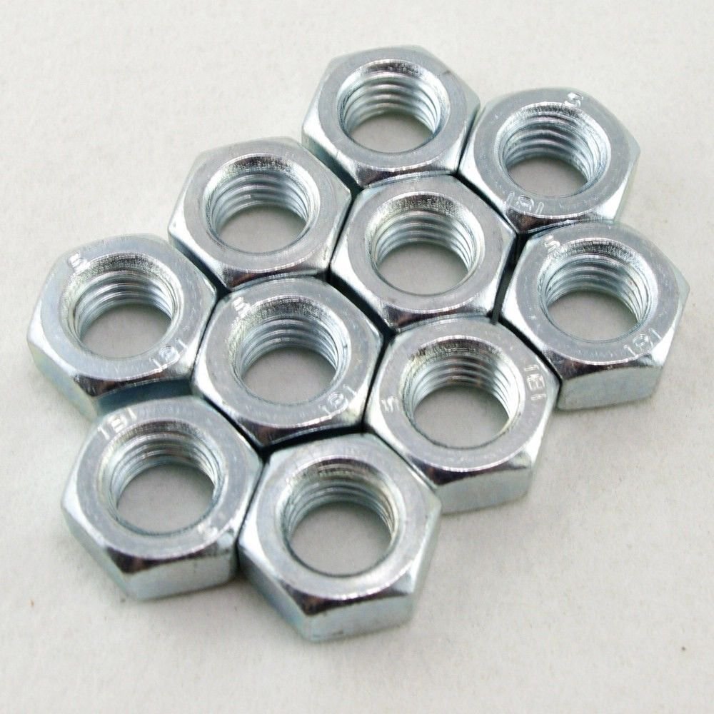 2pcs Steel Metric M14x2mm Pitch Left Hand Thread Hex Nut Freeship