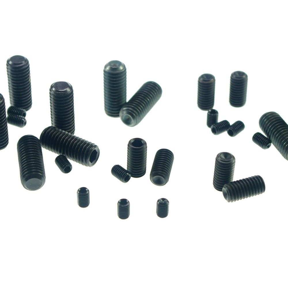 (20) M6*30mm-M12*70mm Hex Socket Set Grub Screws Metric Threaded flat-head