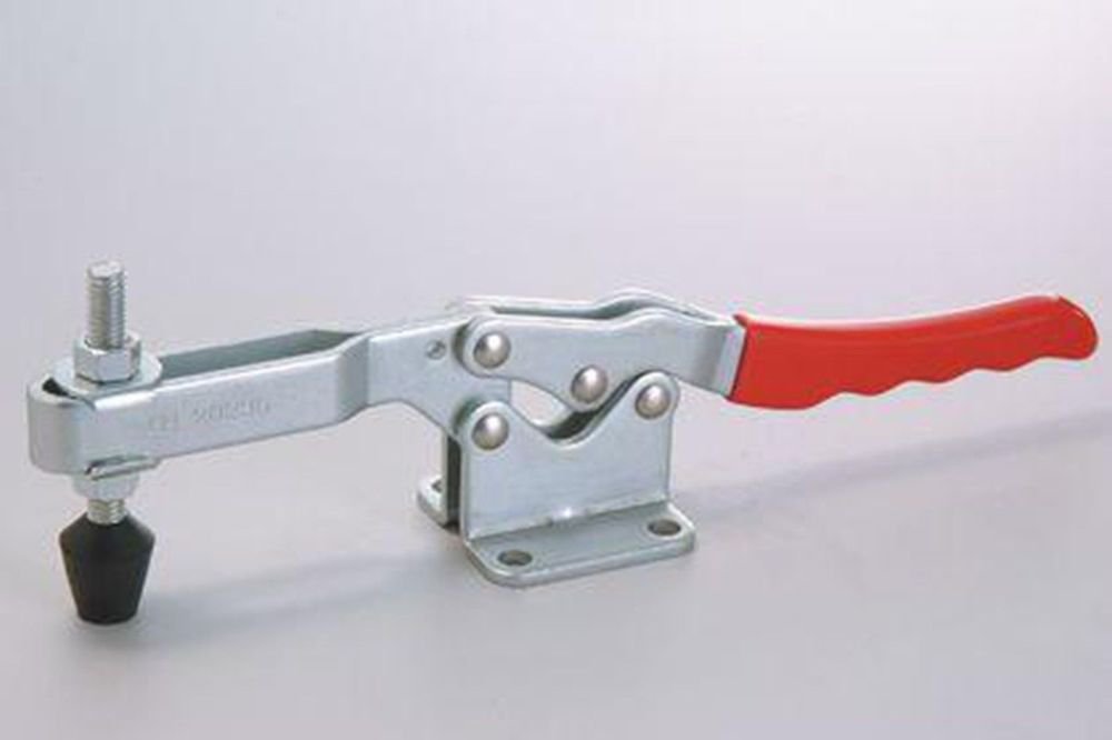 Red Plastic Handle Metal Horizontal 340Kg Holding Toggle Clamp GH-20235