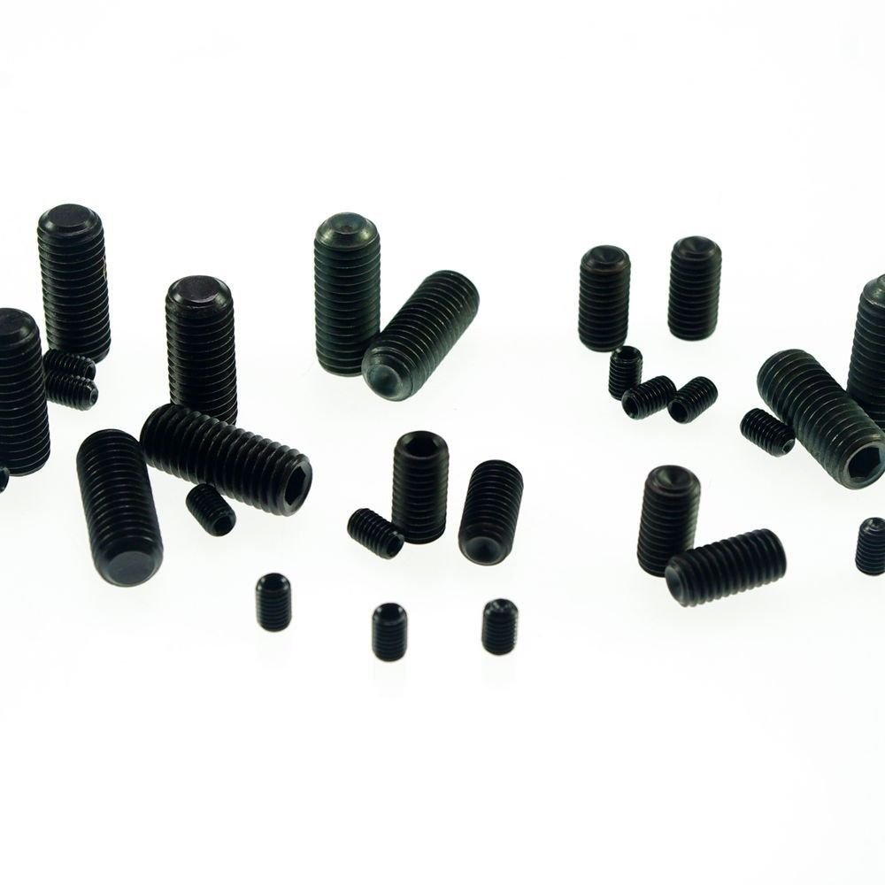 (100) M4x6mm Head Hex Socket Set Grub Screws Metric Threaded flat-head