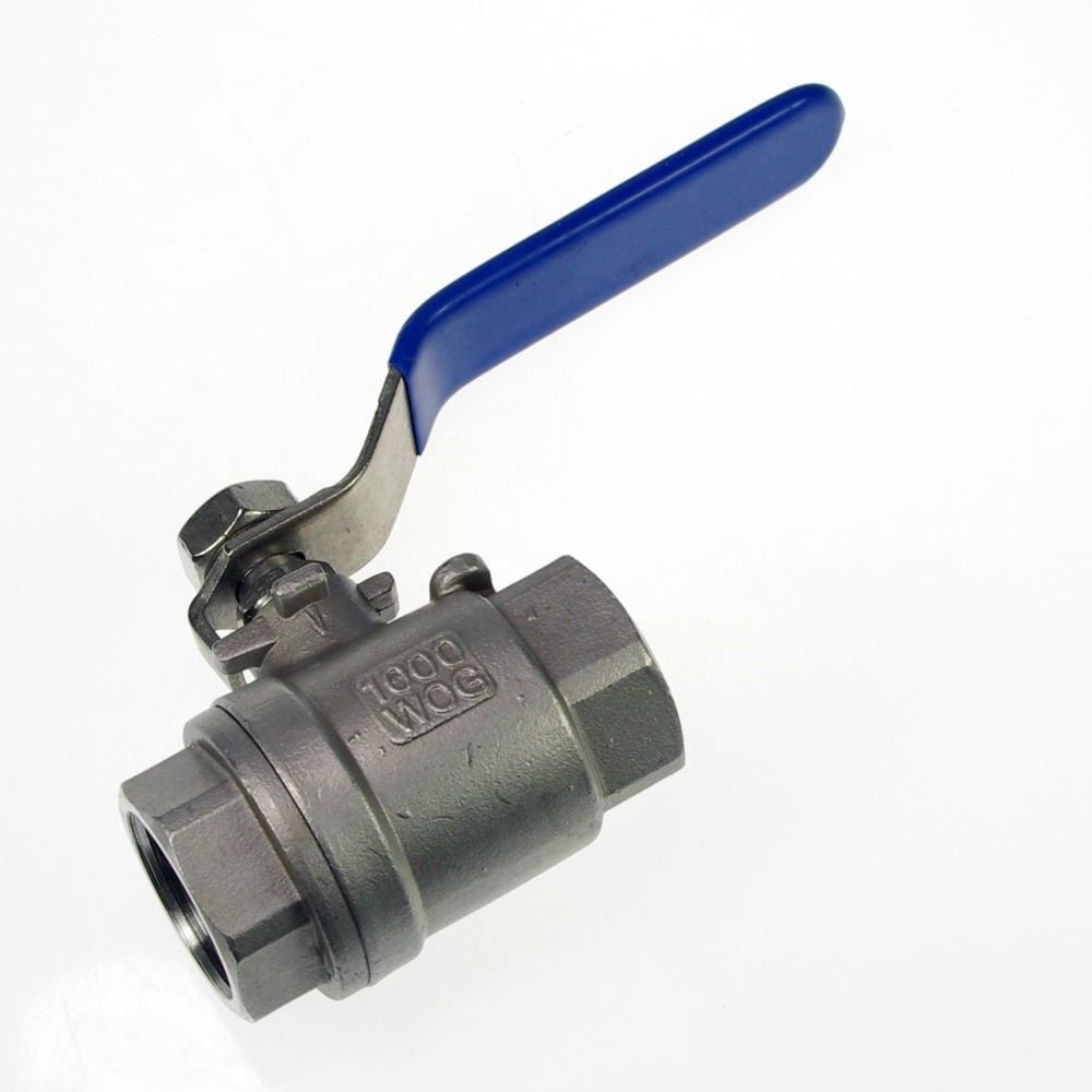 1PCS DN15 G1/2" Female Straight Full Ports 304 Stainless Steel Ball Valve