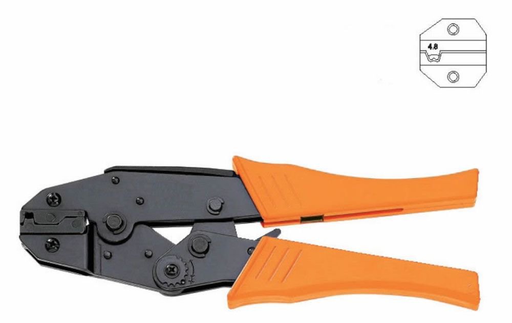 Flag F Ear Type Female Receptacles Uninsulated Terminals Crimper 4.8mm2