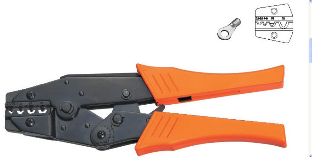 Non-Insulated Terminals Crimping Tool Plier Crimper 0.5-16mm2 AWG 20-8