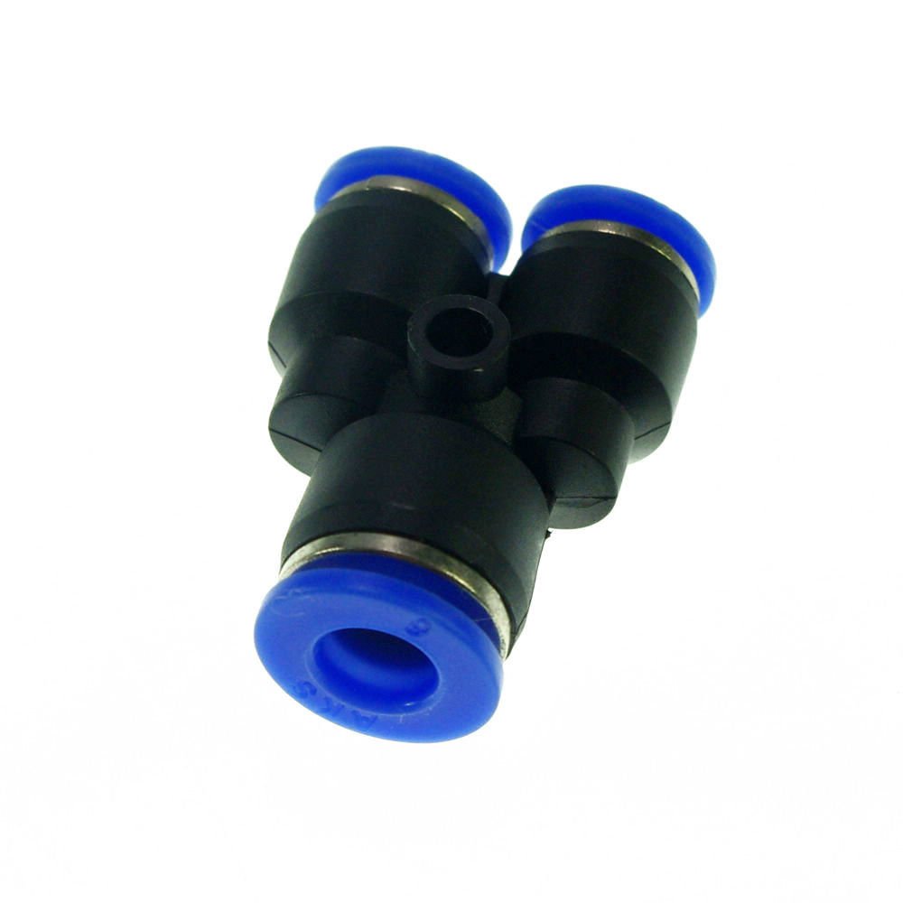 25pcs Tube OD 8mm-6mm Y Reducer Pneumatic Jointer Connector Fitting