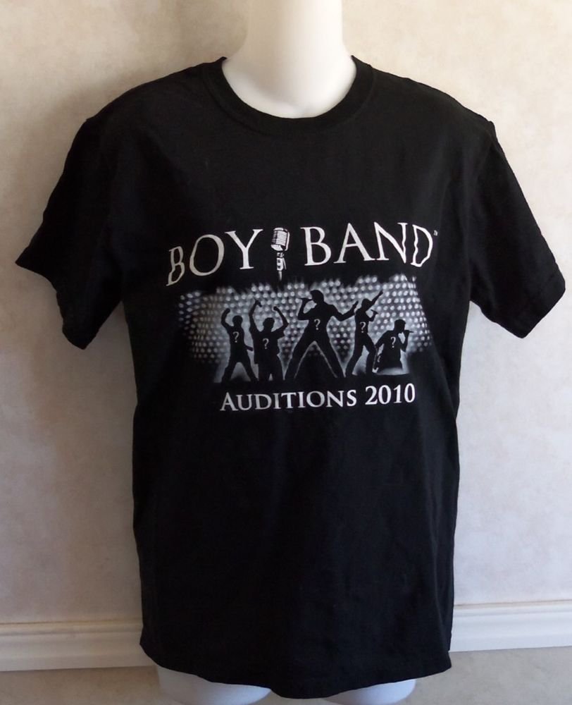 My Studio Boy Band Auditions 2010 Black T-Shirt Men's Short Sleeve Small 34