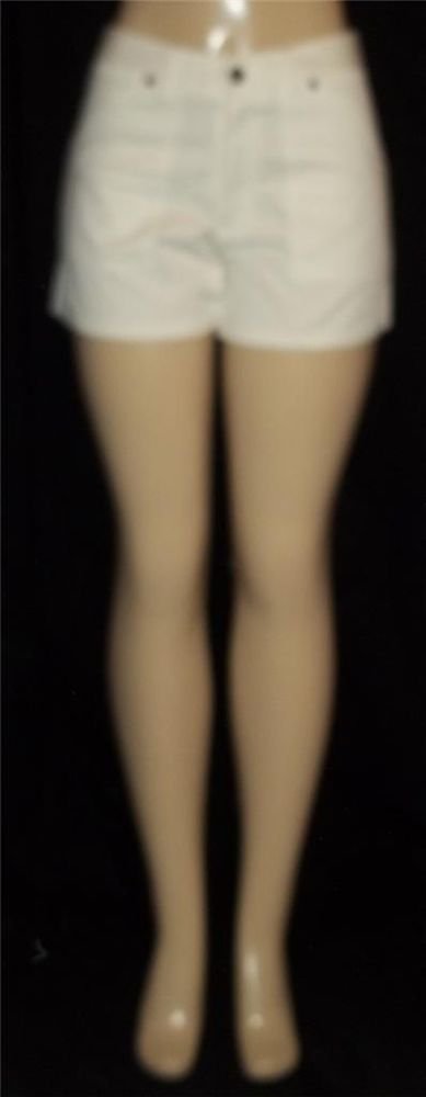 NEW P & S U.S.A. Junior Medium 7 9 Mid-rise White Short Shorts 100% Cotton