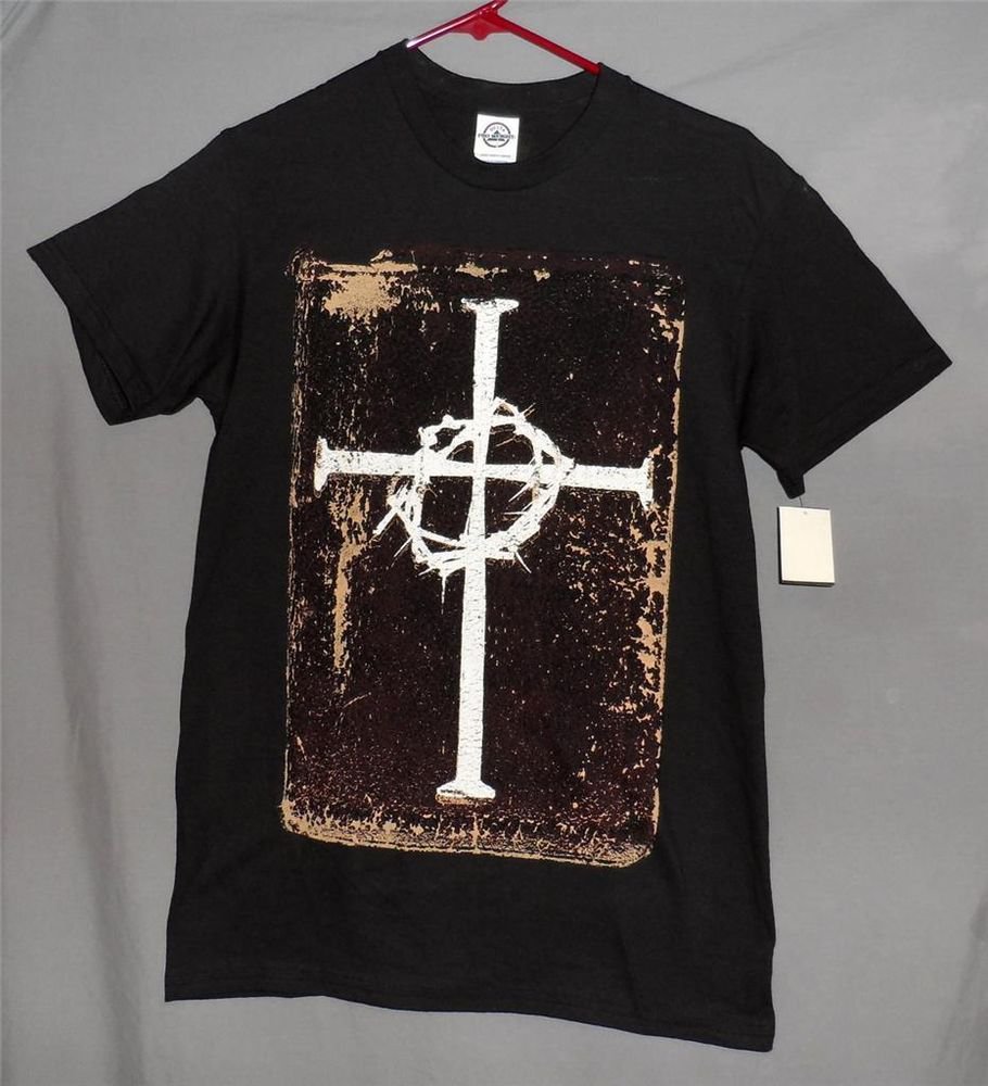 New Celtic Cross Thorns Christian Small Men's Black Cotton SS Graphic T-Shirt