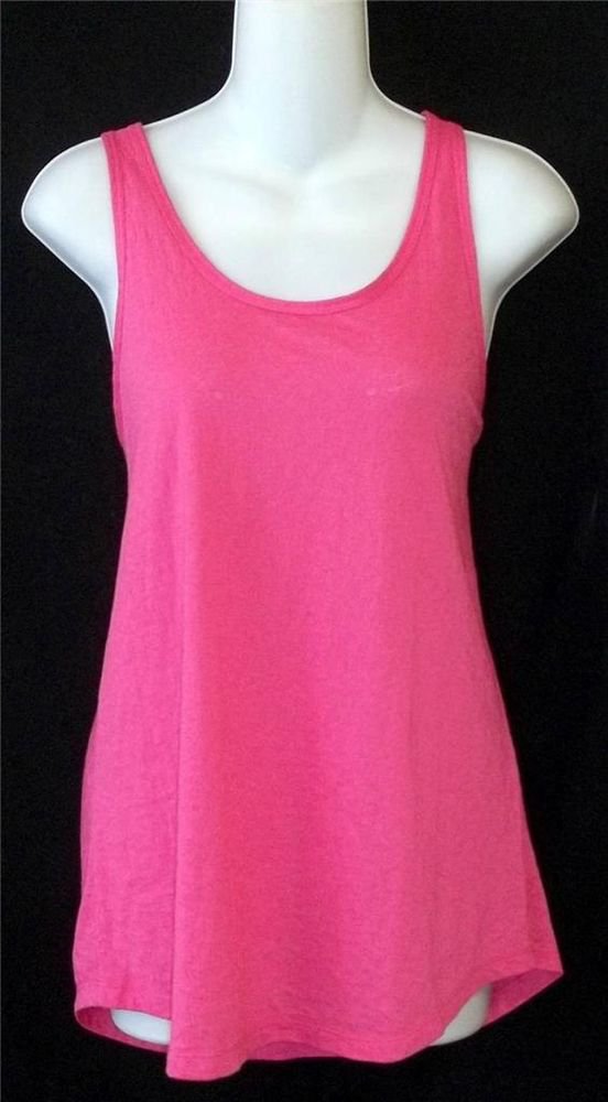 NEW Apana XL 16 18 Hot Pink Opaque Sleeveless Tank Top Yoga Active Wear Fitness