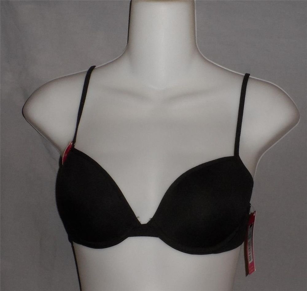 NEW Xhilaration 32B Black Sexy Underwire Reinforced T Shirt Lightly Lined Bra