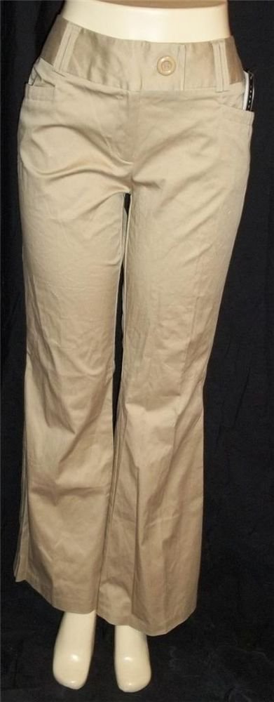 NEW Ingredients Craig Beige Polished Cotton Pants 6 Small 10 Medium 12 Large