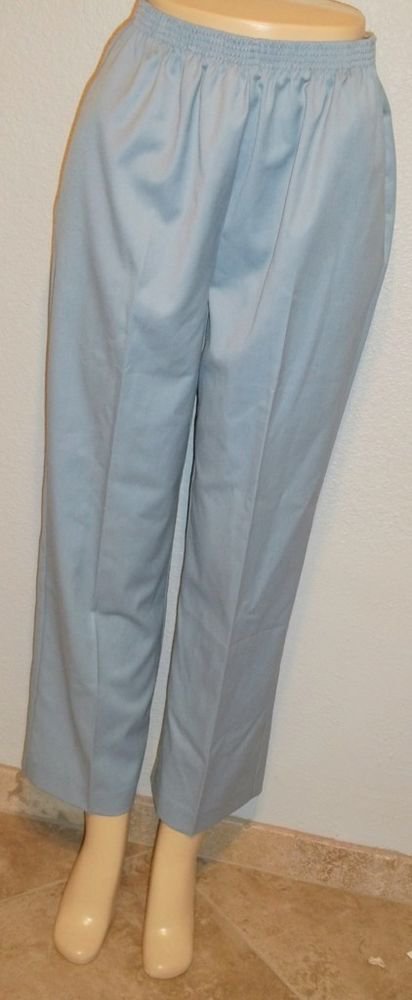 NEW Keneth Too! 16 XL Extra Large Baby Blue Elastic Waist Career Casual Pants