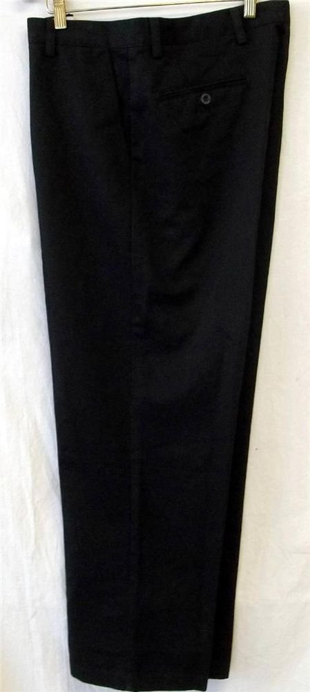 NEW Dockers D4 Black 34W x 29L True Chino Relaxed Fit Flat Front Pants