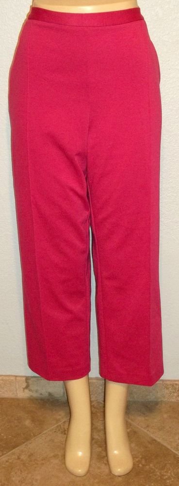 NEW Alfred Dunner Petite 18P PXL Stretch Pink Casual Career Pants