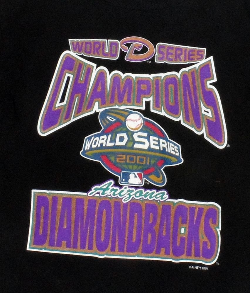 Arizona Diamondbacks Black 2001 World Series Souvenir T-Shirt Youth Small