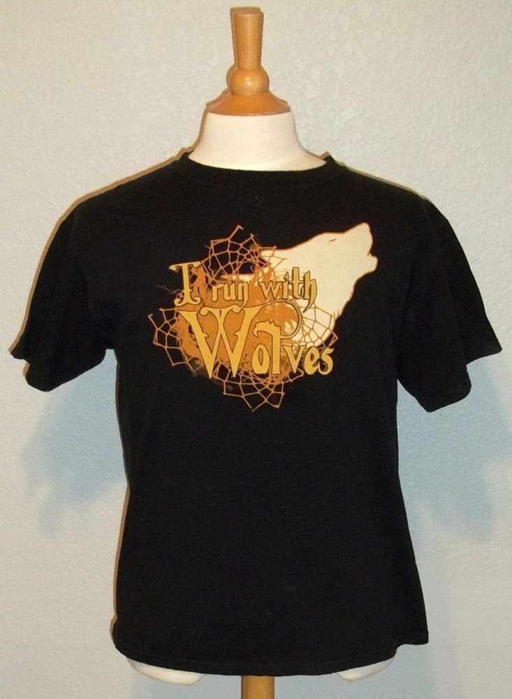 The Twilight Saga New Moon Men's Large L Anvil Short Sleeve Black Graphic Tee