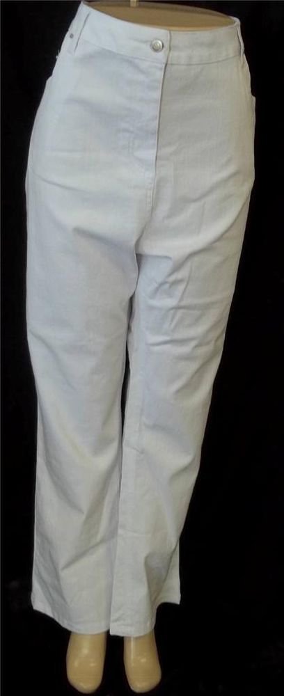 NEW Stacey Summers 20 2X 22 24 3X Pure White Textured 5-Pocket Straight Leg Jean