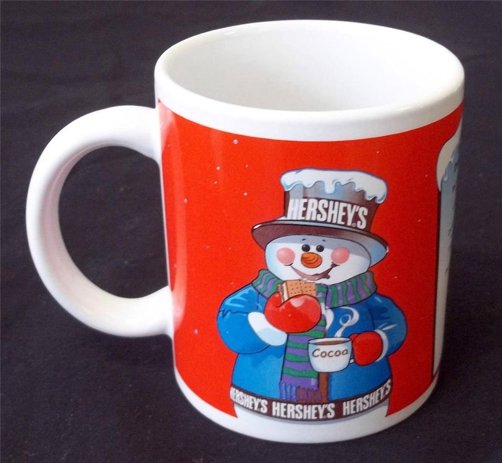 Hershey's Cocoa Snowman Red White Smores Small Coffee Cup Houston Harvest Gift